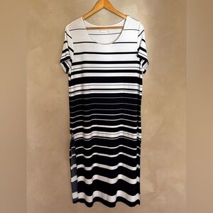Chico’s knit kit altering stripe long top